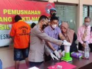 Hasil Dari Tangkapan Pasutri, 12,76 Gram Sabu Asal Sulsel Dimusnahkan Polres Bontang