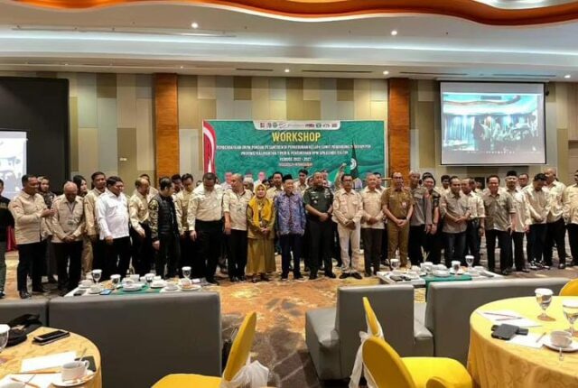 Mewakili Pj Gubernur Kaltim Akmal Malik dalam Workshop Pemberdayaan Usaha Kecil Menengah Koperasi Pondok Pesantren dan Pengukuhan Pengurus Dewan Pimpinan Wilayah Apkasindo Kaltim