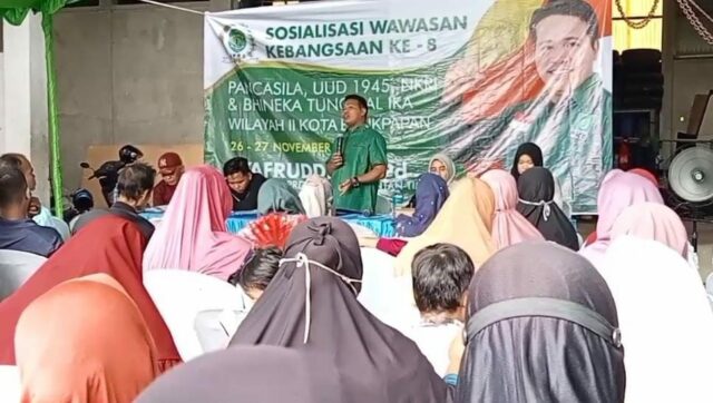 Anggota DPRD Kaltim, Syafruddin sosialisasi wawasan kebangsaan di kota Balikpapan. (Dok pribadi)