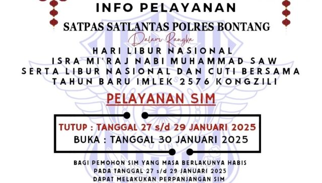 Info layanan Polres Bontang (dok: Polres Bontang)