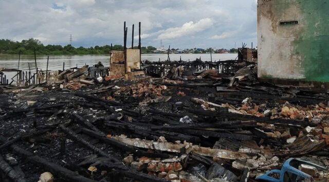 Potret pasca kebakaran di Tanjung Redeb (dok: koranseruya)