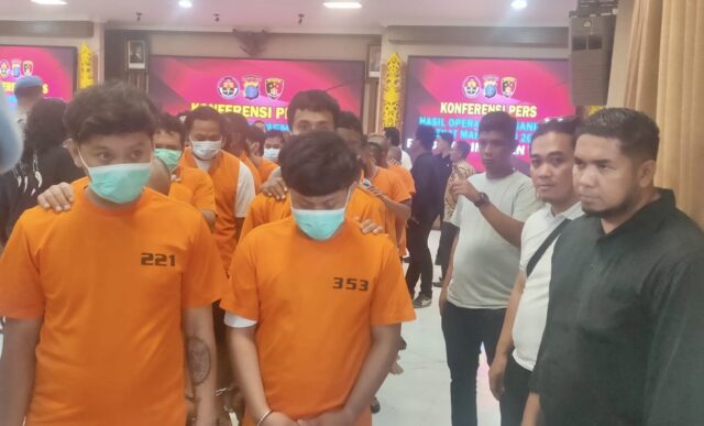 Para pelaku aksi premanisme diamankan Polda Kaltim (dok: ist)