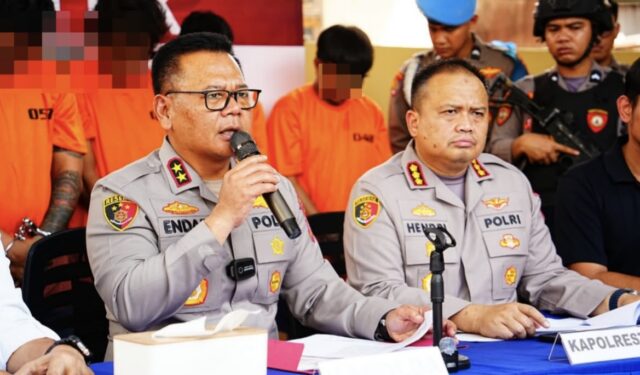 Konferensi pers pengungkapan kasus penembakan di Samarinda (dok: ist)