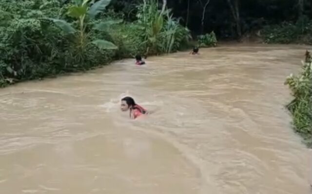 Proses pencarian korban tenggelam di Samarinda (dok: ist)