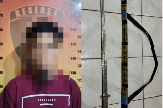 Tersangka pembacokan di Kukar (dok: Humas Polres Kukar)