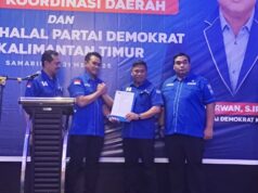 DPD Demokrat Kaltim Gelar Rakorda dan Halal Bihalal Partai Demokrat Kalimantan Timur (Kaltim) menggelar Rapat Koordinasi Daerah (Rakorda) dan Halal Bihalal di Hotel Puri Sinyiur Samarinda, Sabtu 31 Mei 2025.