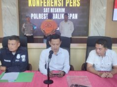 Jatanras Reskrim Polresta Balikpapan Bekuk Residivis Pembawa Badik Polresta Balikpapan gelar konferensi pers (dok: ist)