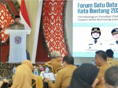 Wawali Bontang Agus Haris Ungkap Data Kerap Kali Tidak Sinkron Wakil Wali Kota Bontang, Agus Haris dalam acara Forum Satu Data Indonesia (SDI) Kota Bontang 2025 Selasa (25/11/2025)