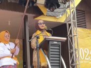 Erau Adat Pelas Benua Guntung Dibuka, Ini Pesan Wali Kota Bontang Wali Kota Bontang, Neni Moerniaeni dalam acara adat di Guntung (foto: seruya)