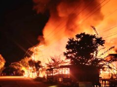 Si Jago Merah Mengamuk di Kota Bangun, Lima Rumah Ludes Dilalap Api Kebakaran hebat di Kecamatan Kota Bangun, Kabupaten Kutai Kartanegara (Kukar), pada Kamis (23/4/2026) dini hari.