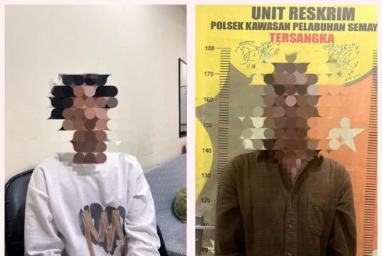 Dua Pengguna Sabu Diamankan di Prapatan, Polisi Temukan Paket Narkotika 2,32 Gram Aparat Kepolisian Sektor Kawasan Pelabuhan Semayang Balikpapan mengamankan dua pria yang diduga terlibat dalam penyalahgunaan narkotika jenis sabu di kawasan Prapatan, Balikpapan Kota, Senin (11/5/2026). (dok: koranseruya)